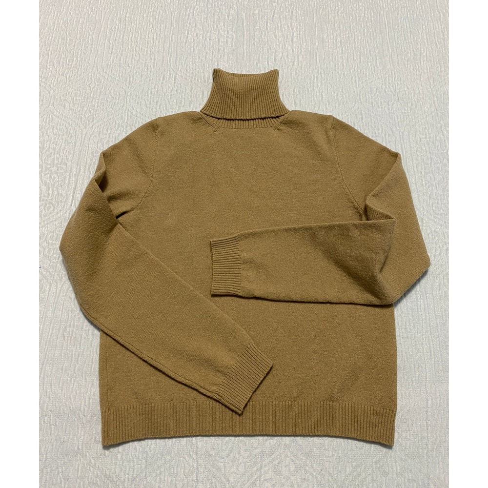 Alpha Massimo Rebecchi Turtleneck Sweater Tan Brown Size Approx S Cropped
